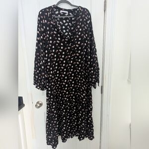 Violeta By Mango 90s Floral Print Maxi Dress 3x